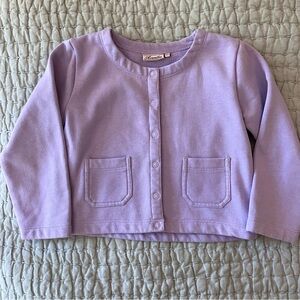 EUC Acanthe Light Purple Cardigan Sweatshirt - Size 4